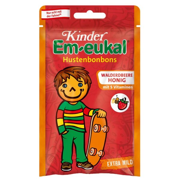 Kinder® Em-eukal Walderdbeere-Hustenbonbons mit Honig und 5 Vitaminen