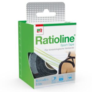 RatiolineÍ Sport Tape 5 cm x 5 m schwarz