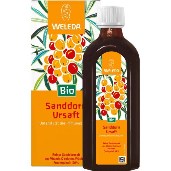 Weleda Sanddorn-Ursaft Bio- reiner Sanddornsaft mit 100% Fruchtgehalt