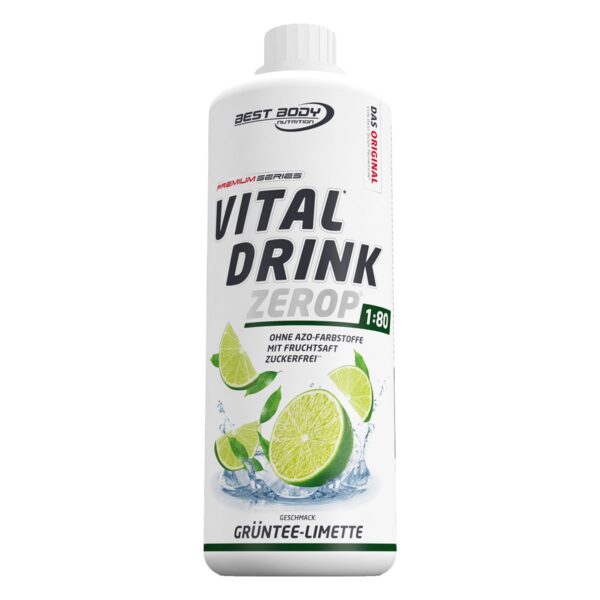 BEST BODY NUTRITION VITAL DRINK ZEROP® GRÜNTEE LIMETTE 1000 ml