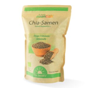 Dr. Jacob's Chia-Samen BIO schwarz Premium-Qualität Omega-3 Ballaststoffe