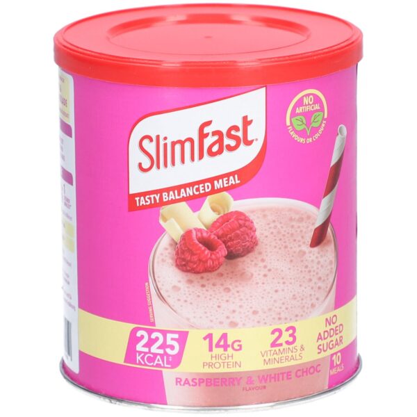 SlimFast Milchshake-Pulver Himbeere & Weiße Schokolade