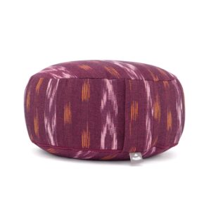 ETHNO Collection: Meditationskissen RONDO Ikat-Webstoff