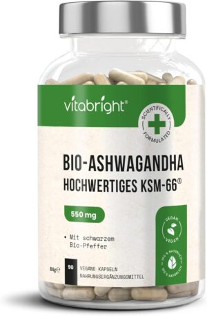 VitaBright Ashwagandha KSM-66 Kapseln