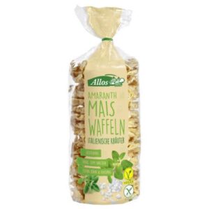 Allos Amaranth Mais-Waffeln Ital. Kräuter glutenfrei