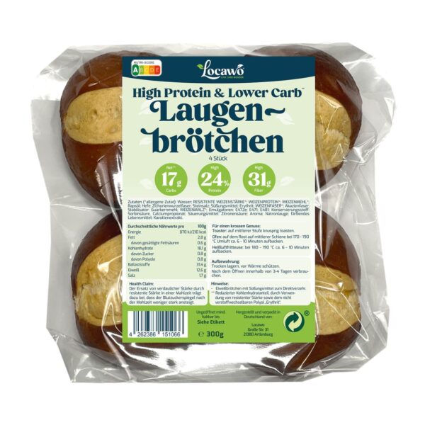 Locawo High Protein & Low Carb Laugenbrötchen