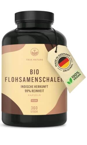 TRUE NATURE® Bio Flohsamenschalen Kapseln - Vegan & Made in Germany