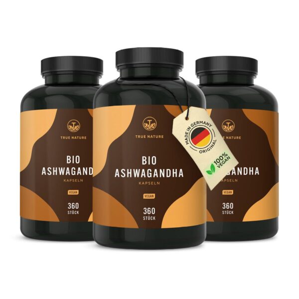 TRUE NATURE® Bio Ashwagandha Kapseln - Vegan & Made in Germany