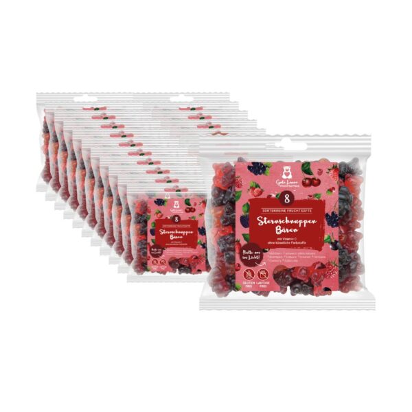 naschlabor 23 x 150g Sternschnuppen Bären rot Großverpackung