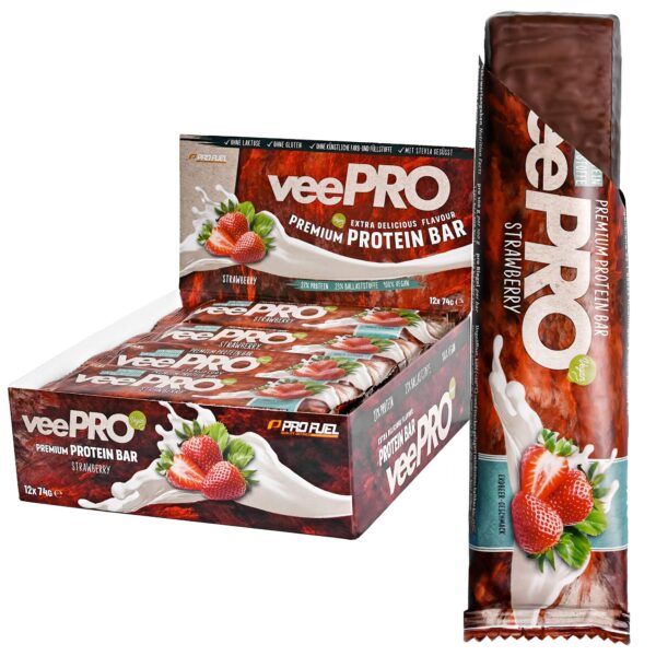 ProFuel - veePRO Proteinriegel - Erdbeere - 27% Protein