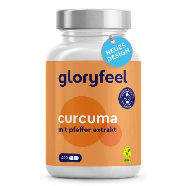 gloryfeel® Curcuma 400 mit Curcumin & Piperin