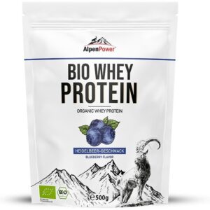 AlpenPower Bio Whey Protein- Heidelbeere