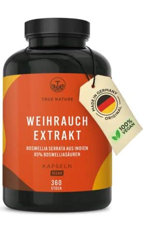 TRUE NATURE® Weihrauch Kapseln (Boswellia Serrata Extrakt) - Made in Germany