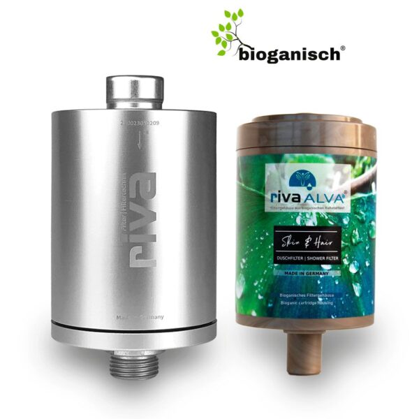 rivaALVA Skin & Hair Wasserfilter Duschfilter - Aluminium