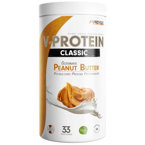 ProFuel - V-PROTEIN Classic - Erdnussbutter - veganes Proteinpulver mit 76% Protein