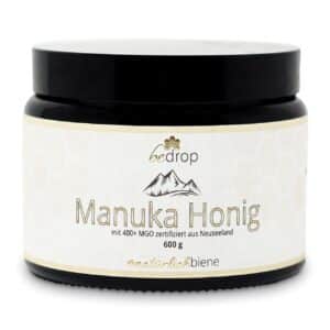 bedrop XXL Manuka Honig mit MGO 400+ (zertifiziert) Glas