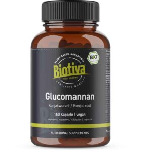 Biotiva Glucomannan hochdosiert Kapseln Bio