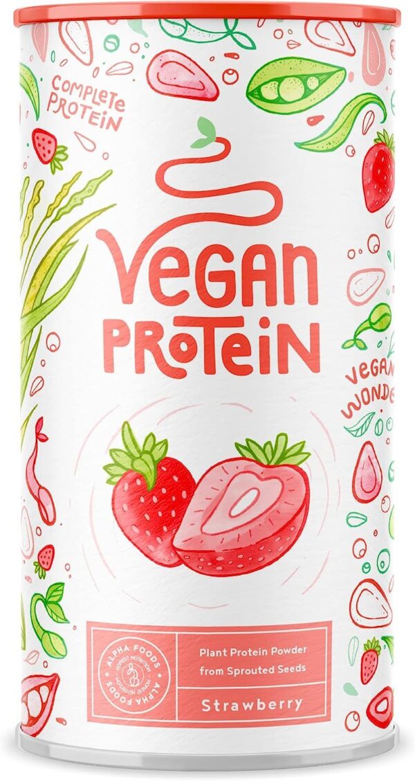 Vegan Protein - ERDBEERE - Pflanzliches Proteinpulver