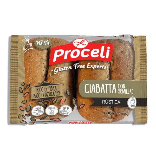 Proceli Ciabatta mit Saaten glutenfrei